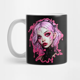 Pink Cyber Goth Girl Mug